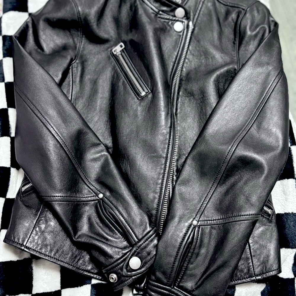 Coach Women's Racer Leather Jacket - Picture 3 of 6